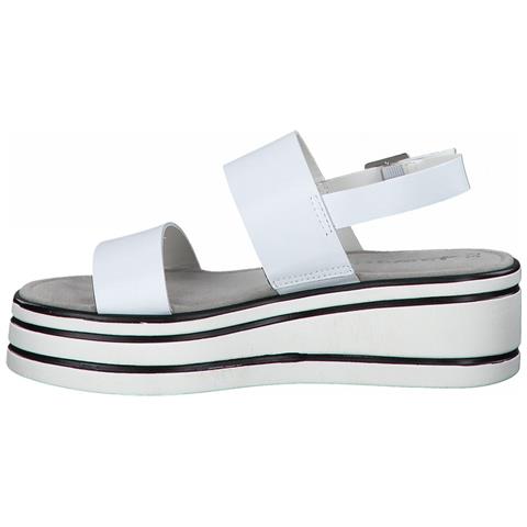 White Casual Wedges Sandali Pelle Scarpe Donna Bianco Eu 38, 28330 100 - Foto 3