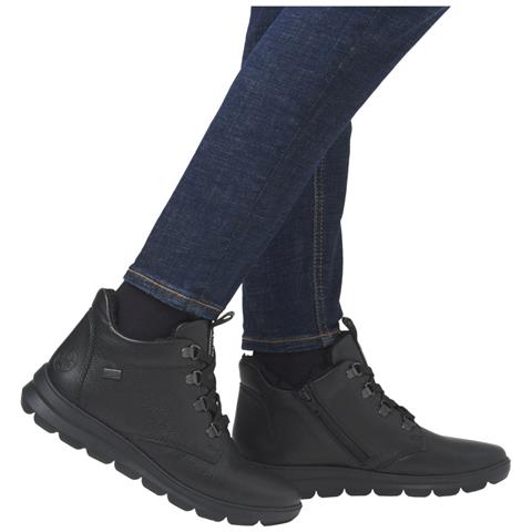 Black Casual Closed Ladies Mid Height Boots Stivaletti Pelle Scarpe Donna Nero Eu 38, Z0001-00 - Foto 2