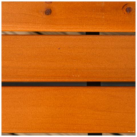 Panchina da Giardino 2 Posti in Alluminio e Legno a Doghe con Braccioli, 120x64x79cm, Teak - Foto 6