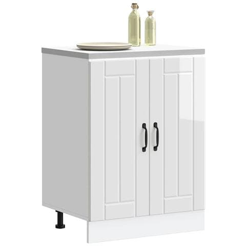 Mobile Base Lavello Lucca Bianco Lucido In Legno Multistrato - Foto 3