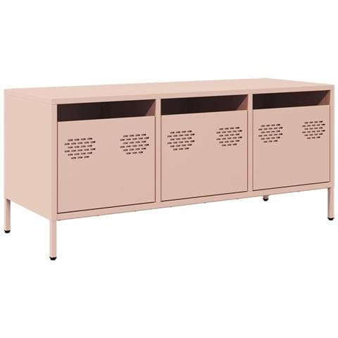 Mobile Tv Rosa 101,5x39x43,5 Cm In Acciaio Laminato A Freddo - Foto 2