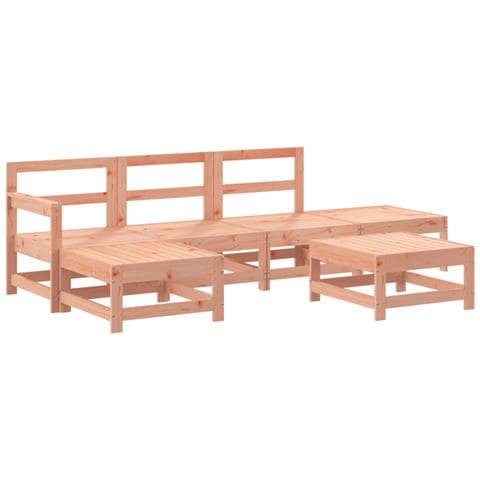 Set Salotto Da Giardino 6 Pz In Legno Massello Di Douglas - Foto 2