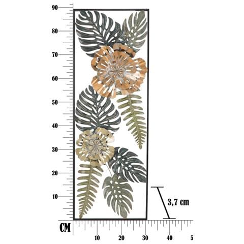Decorazione In Metallo 3d Foglia 40 - Multicolore - Metallo - 30,5x3x88,5 Cm - Foto 7
