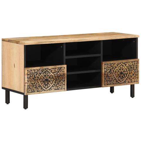 Lusso Casadino - Mobile Porta Tv 100x33x46 Cm In Legno Massello Di Mango - Foto 1
