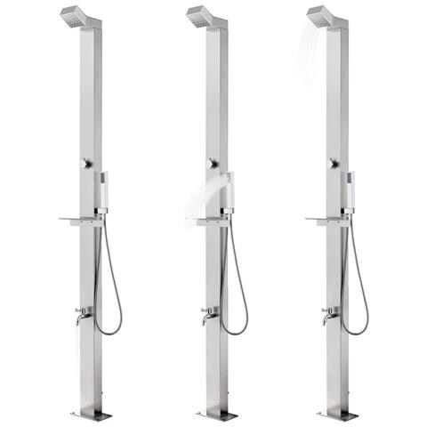 Doccia Da Giardino 220 Cm In Acciaio Inossidabile - Foto 1