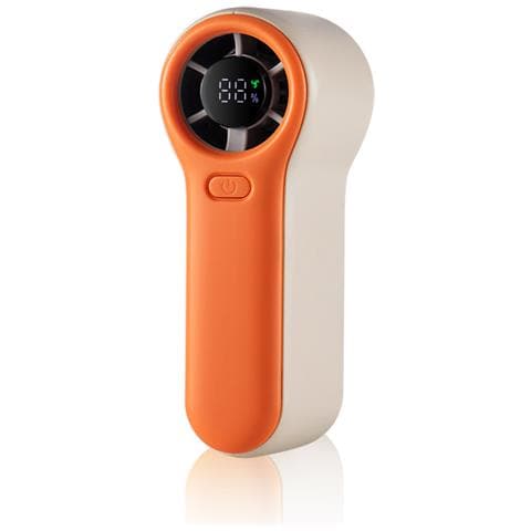 Ventola Portatile Palmare H02 Con Display Digitale Orange - Foto 1