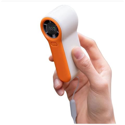 Ventola Portatile Palmare H02 Con Display Digitale Orange - Foto 4