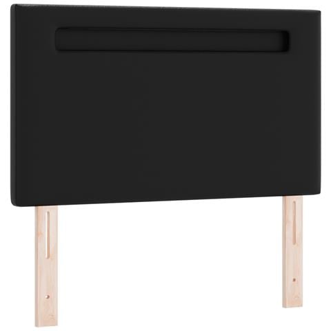 Testiera cama design semplice nera 100 cm in similpelle - Foto 1