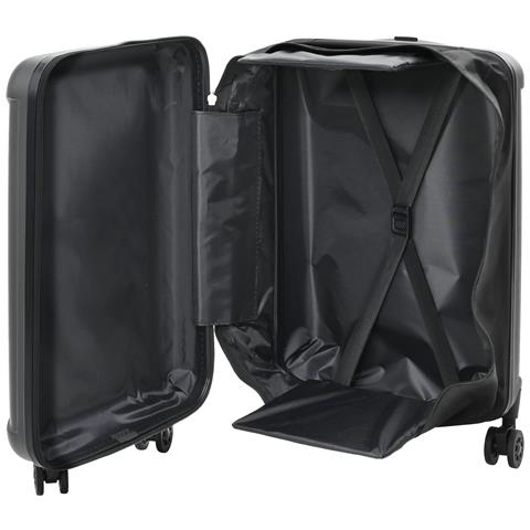 Valigia Pieghevole Guscio Rigido 20'' Grigio Scuro 34x23x55.5 cm ABS - Foto 2