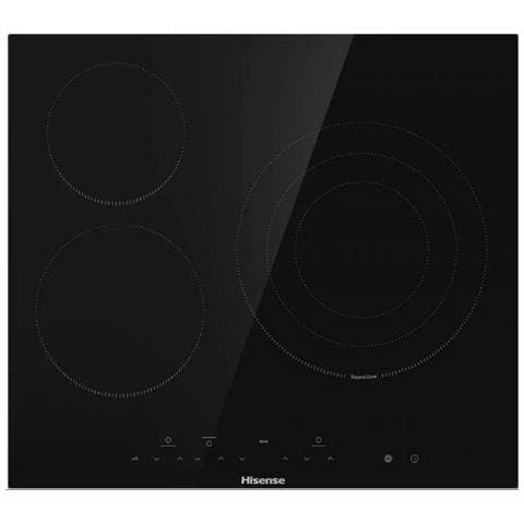 Piano Cottura In Vetroceramica Da 60 Cm Con 3 Fuochi, 5700 W, Nero - E6332bsce - Foto 1