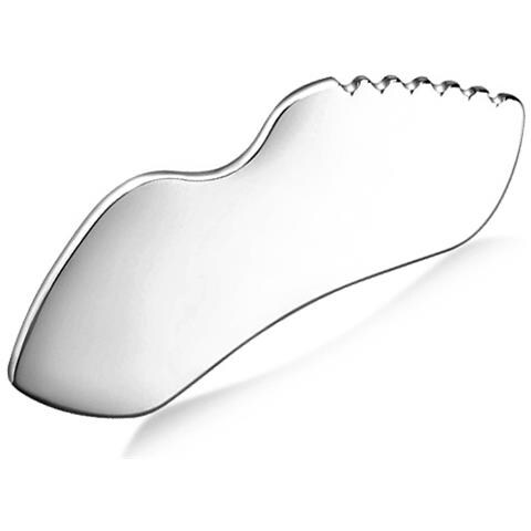 Strumento Gua Sha Per Il Viso A Forma Di Ala In Acciaio Inossidabile Per Rassodare E Sollevare - Foto 2