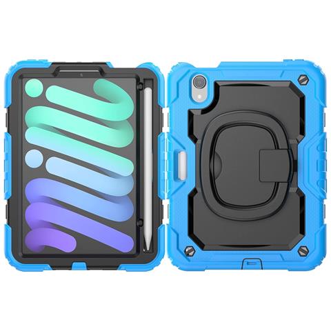 Custodia Per Ipad Mini 6 8,3” Con Supporto E Alloggiamento Per Stilo Blu - Foto 1