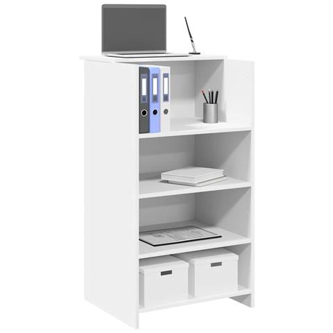 Banco Reception Bianco 55x50x103,5 cm in Legno Multistrato - Foto 2