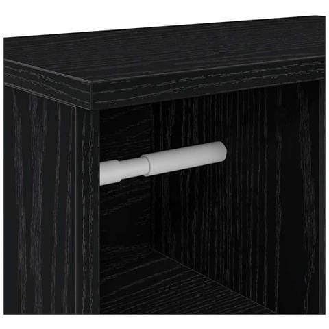 Mobile da Bagno con Portarotolo Nero 39x22x90 cm - Foto 9