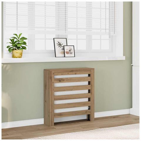 Copertura Termosifone Rovere Artigianale 78x20x82cm in Legno - Foto 2