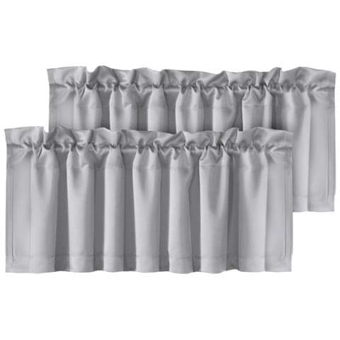 Set Di 2 Tende Oscuranti In Poliestere - Tende Corte Per Camera Da Letto, Soggiorno Lightgrey - Foto 1
