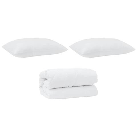 Piumone con Cuscini Altro 3 pcs Bianco 200 x 220 cm Microfibra - Foto 1