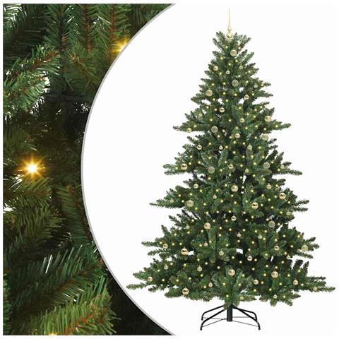 Albero di Natale Artificiale con Rami Pieghevoli Verde 240 cm - Foto 1