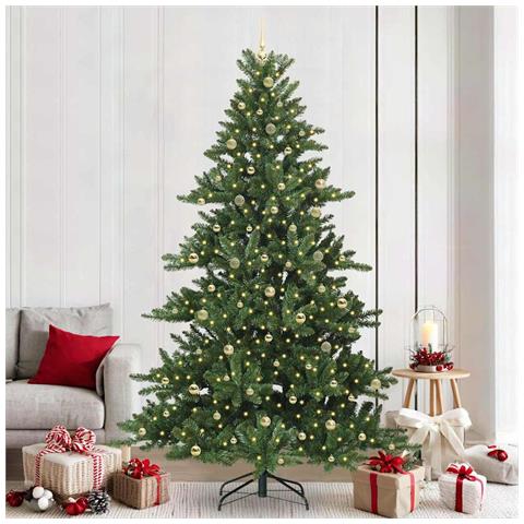 Albero di Natale Artificiale con Rami Pieghevoli Verde 240 cm - Foto 2