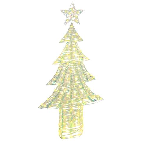 Albero di Natale con 240 LED Bianco caldo 180 cm PET - Foto 1