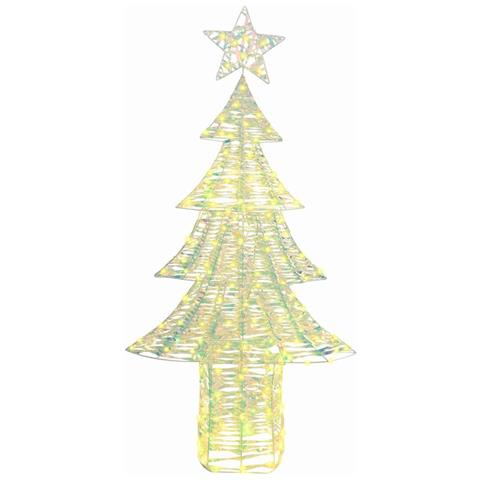 Albero di Natale con 240 LED Bianco caldo 180 cm PET - Foto 2