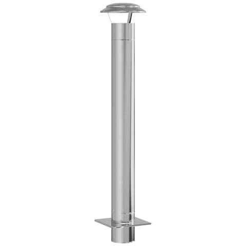 Estensione Camino Argento 25 x 25 x 132 cm Acciaio inossidabile - Foto 1