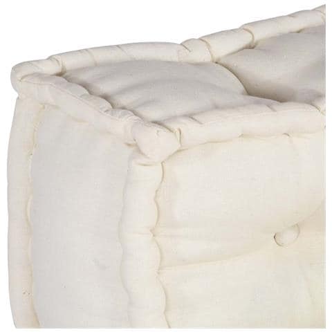 Divano modulare 4 pcs Crema Tessuto - Foto 9
