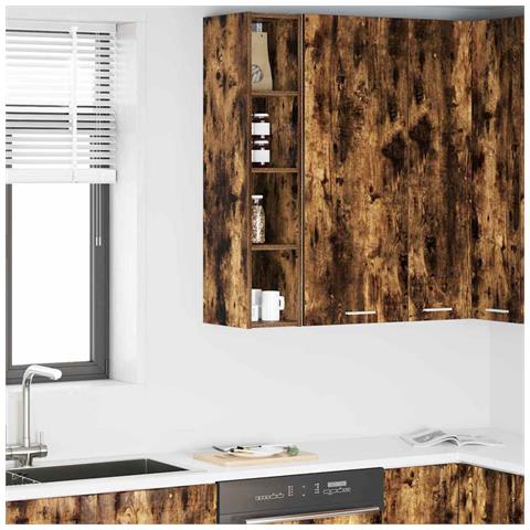 Armadio pensile Riga Rovere fumé 20 x 29,5 x 100 cm - Foto 2