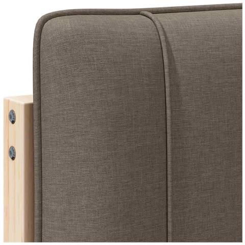 Testiera imbottita Marrone e taupe 90 cm Pino massello - Foto 9