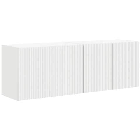 Mobile TV da parete 2 pcs Bianco 59,5 x 31 x 40 cm - Foto 1