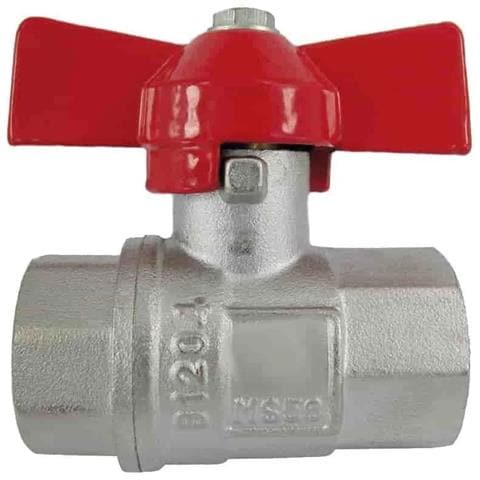 Valvola A Sfera 1/2 Pollice In Ottone Con Maniglia A Farfalla - Foto 1