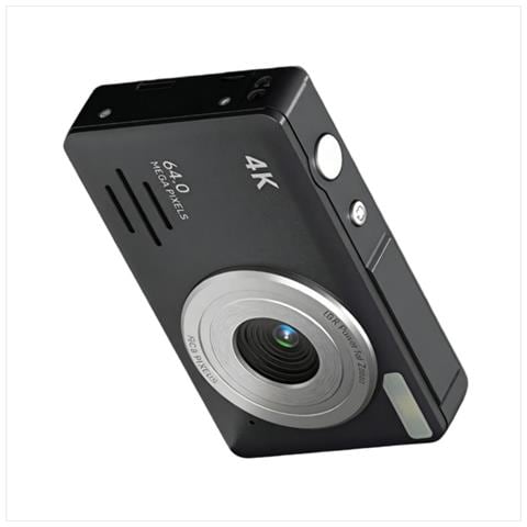Fotocamera Digitale 4k 64mp Con Zoom 18x - Fotocamera Da Viaggio Per Selfie Entry-level Black - Foto 4