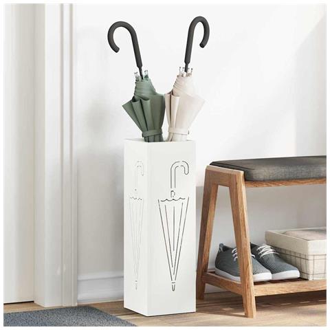 Supporto per Ombrellone Bianco 15.5 x 15.5 x 49 cm Metallo - Foto 2