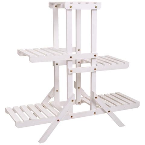Scaffale Espositiva In Legno Bianco 70x27x77h - Foto 1