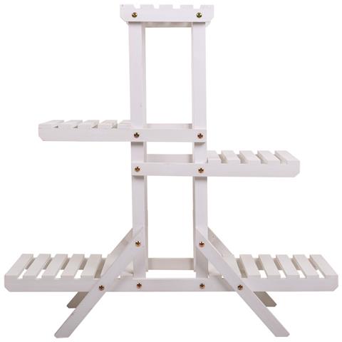 Scaffale Espositiva In Legno Bianco 70x27x77h - Foto 2