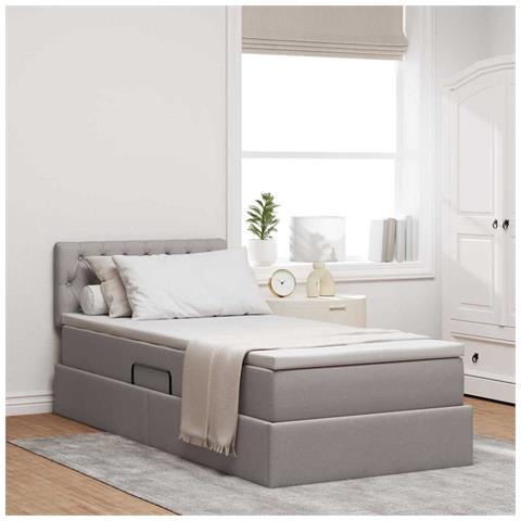 Letto con contenitore e LED con led Talpa 90 x 200 cm Tessuto - Foto 2