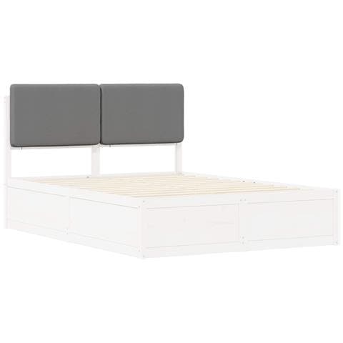 Letto con Testiera Rivestita Grigio scuro 80 x 200 cm - Foto 1