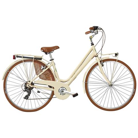 Bici Donna Telaio Alluminio Linea Vintage Misura 28 Bicicletta Cambio 6v City Bike Vintage Completa Accessori Dettagli Marroni - 44 Nocciola - Foto 1
