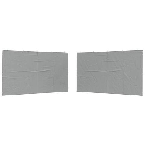 Parete per tenda da festa 2 pcs Grigio chiaro 400 x 195 cm - Foto 1