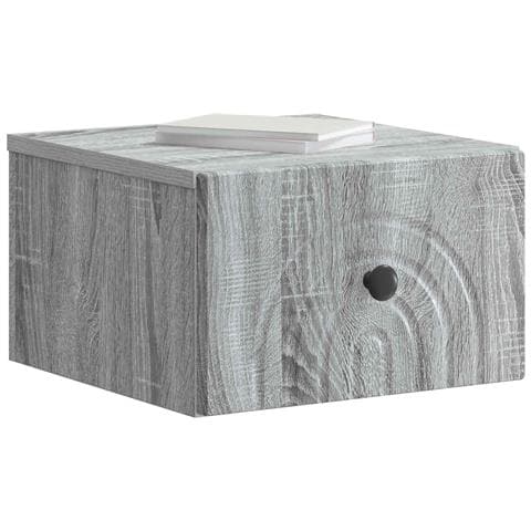 Mobiletto da notte a muro Grigio Sonoma 33 x 34,5 x 20 cm - Foto 2