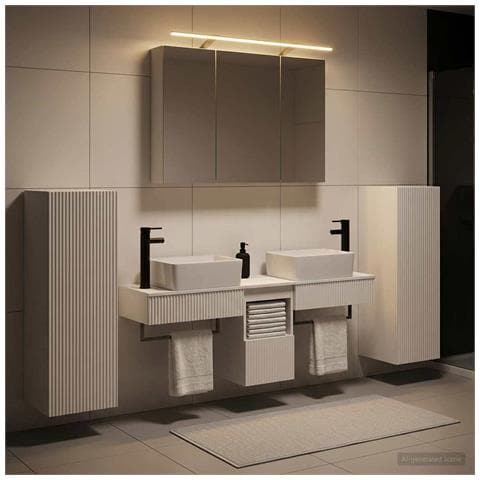 Set di mobili per il bagno 6 pcs Bianco - Foto 2