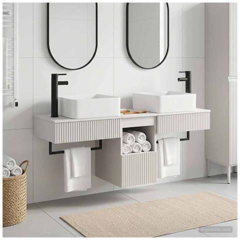 Set di Armadi da Bagno 3 pz Bianco 53 x 35 x 39 cm - Foto 2