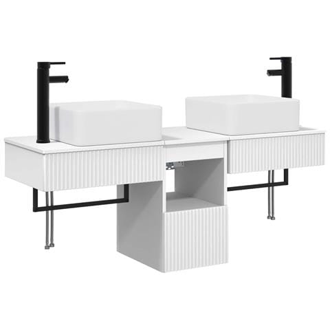 Set di Armadi da Bagno 3 pz Bianco 53 x 35 x 39 cm - Foto 1