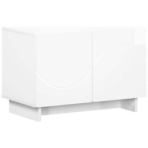 Supporto TV 60 x 34.5 x 40 cm Bianco Lucido - Foto 1