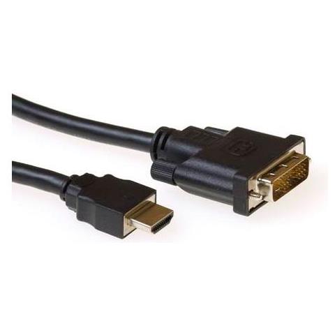 Cavo A / V - HDMI - for Dispositivo audio / video - 2 m - 1 x HDMI (Type A) Maschio Audio / video digitale - 1 x DVI-D (Single-Link) Maschio Video digitale - Nero - Foto 1