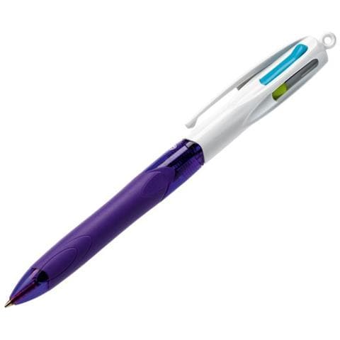 1 Penna A Sfera Bic 4 Colori Grip Fashion Inchiostro Multicolore Punta 1 Mm - Foto 1