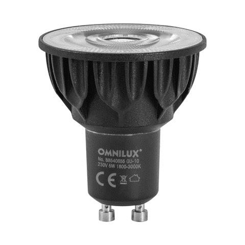 Gu-10 230v Cob 5w Led 1800-3000k Dim2warm - Foto 1