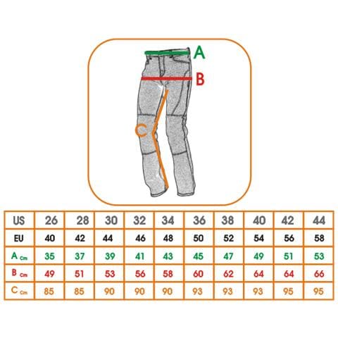 Jeans Donna Protezioni Ce Ginocchio Pantaloni Lady Moto Scooter Custom Nero 30 - Foto 2