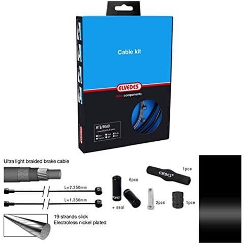 Set Di Cavi Del Freno Per Bicicletta Con Linea R, Colore: Nero - Foto 1