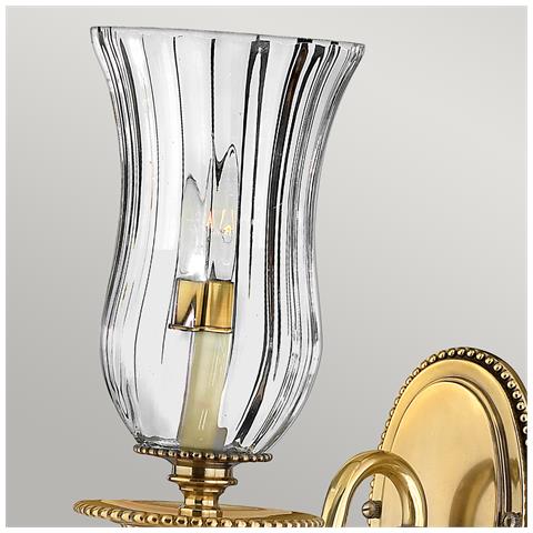 Applique 1 Luce Da Interno Candela Ottone Brunito, Attacco E14 - Foto 2